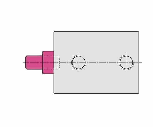Kolbenstange mit Innengewinde und Gewindestift Kolbenstange mit Innengewinde und Gewindestift