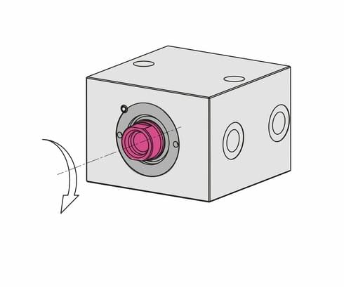 Hydraulikzylinder mit externer Verdrehsicherung Hydraulikzylinder mit externer Verdrehsicherung